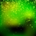 Green Shine Bokeh Flare Star Rain with Sparks Vector Radiant Starfall