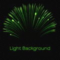 Green shining Fireworks on Transparent Background Vector Glowing Flash