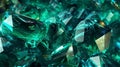 green shiny emerald gemstone, abstract gem.