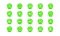 Green shiny gloss icons for web design