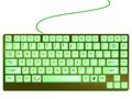 Green shiny keyboard