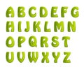 Green shiny letters holiday fonts Royalty Free Stock Photo