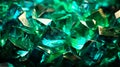 green shiny raw emerald gemstone. Royalty Free Stock Photo
