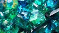 green shiny raw emerald gemstone. Royalty Free Stock Photo