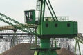 Green ship crane Royalty Free Stock Photo