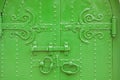 Green shod ancient gate Royalty Free Stock Photo
