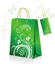 Green shopping bag Royalty Free Stock Photo
