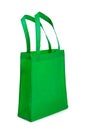 Green Shopping Bag with Handles Royalty Free Stock Photo