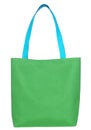 Green shopping fabric bag Royalty Free Stock Photo