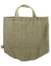 Green shopping fabric bag on white