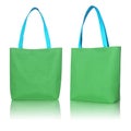 Green shopping fabric bag Royalty Free Stock Photo