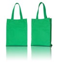 Green shopping fabric bag Royalty Free Stock Photo