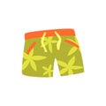 Green shorts for swimming cartoon vector Illustration Royalty Free Stock Photo