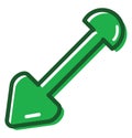 Green shovel, icon icon
