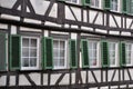 Green shutters on wattle facade, tubingen