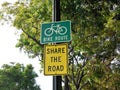 Bike Route Share the Road Signage