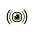 Green Signal Monocular One Eye Technology Logo Symbol