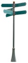 Green signpost on isolated white background Royalty Free Stock Photo