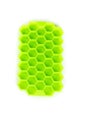 green silicone mold on a white background. the mold is designed for freezing ice. a small shadow along the edge of the form. ice Royalty Free Stock Photo