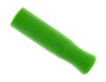 Green silicone straw tip on a white background