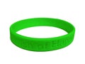 Green silicone wristband Royalty Free Stock Photo