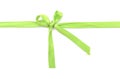 Green silk bow Royalty Free Stock Photo