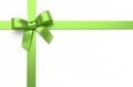 Green silk bow Royalty Free Stock Photo