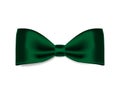 Green silk bow tie Royalty Free Stock Photo