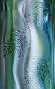 Green silk curtains and flowing material the color of sea wave. Draping for curtains and sheets. Royalty Free Stock Photo