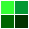 Green simple background in the form of a Square collage, Shades of Green Color Palette