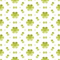 Green Simple Floral Seamless Background