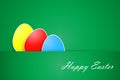 Green simple Happy Easter card vector Royalty Free Stock Photo