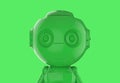 Green single color ai robot