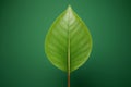 Green single leaf close up material,Generative AI Royalty Free Stock Photo