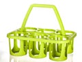 Green six pack bottle holder Royalty Free Stock Photo