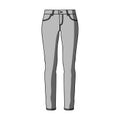 Green skinny pants for women. Women s clothes for a walk.Women clothing single icon