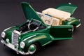 Green sleek classic luxury car