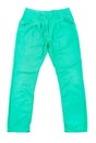 Green slim male jeans