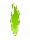 Green slime. Goo blob splashes, toxic dripping mucus. Slimy splodge and drops, liquid borders. Cartoon isolated vector