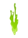 Green slime. Goo blob splashes, toxic dripping mucus. Slimy splodge and drops, liquid borders. Cartoon isolated vector