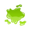 Green slime. Goo blob splashes, toxic dripping mucus. Slimy splodge and drops, liquid borders. Cartoon isolated vector Royalty Free Stock Photo