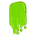 Green slime icon, bright scary paint spot Royalty Free Stock Photo