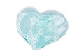 Green slime for kids in a heart shape,