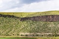 green slope of crater with Lake Nar in Cappadocia