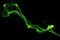 Green smoke on black background Royalty Free Stock Photo