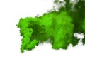 Green smoke bomb isolated on white background Royalty Free Stock Photo