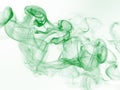 Green smoke motion abstract on white background Royalty Free Stock Photo