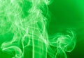 Green smoke texture on a black background Royalty Free Stock Photo