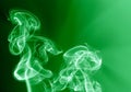 Green smoke texture on a black background Royalty Free Stock Photo