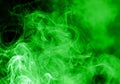 Green smoke texture on a black background Royalty Free Stock Photo